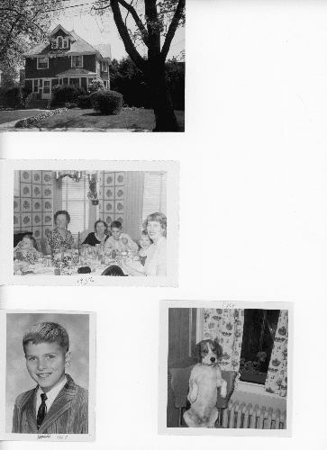 Compressed grayscaled scan with multiple photos.