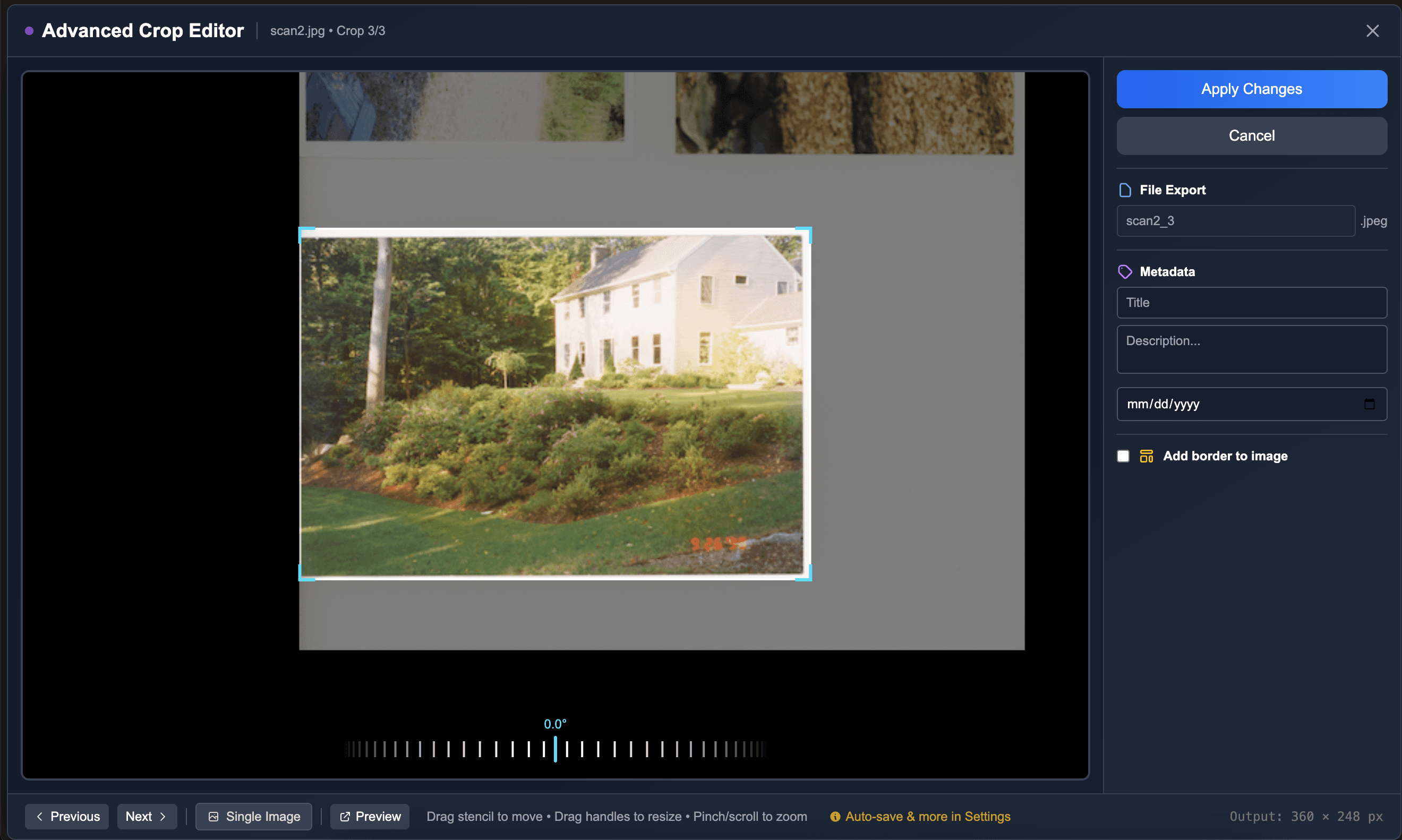 Encode EXIF description for easy file searching on Windows and Mac, and EXIF date encoding.